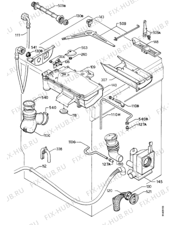 Взрыв-схема стиральной машины Privileg 021797 6 - Схема узла Hydraulic System 272